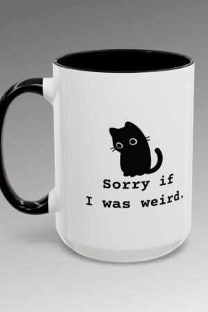Funny Black Cat Mug for Introverts and Humor Enthusiasts Funny Black Cat Mug